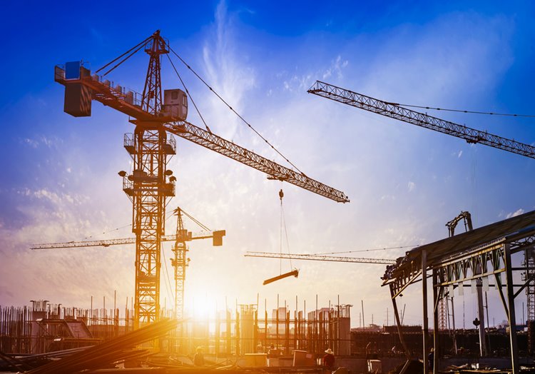 crane on construction site
