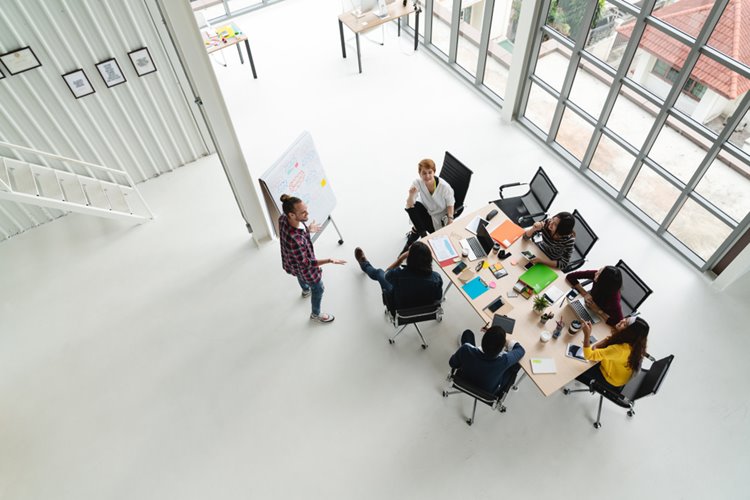 birds eye view team meeting