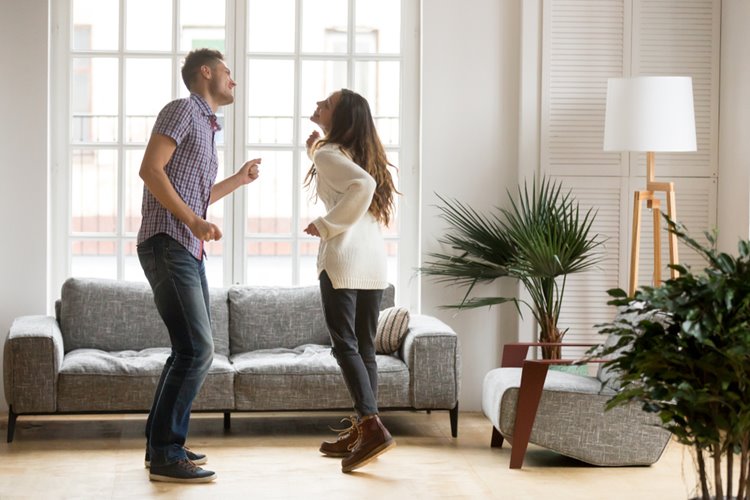 young couple dancing