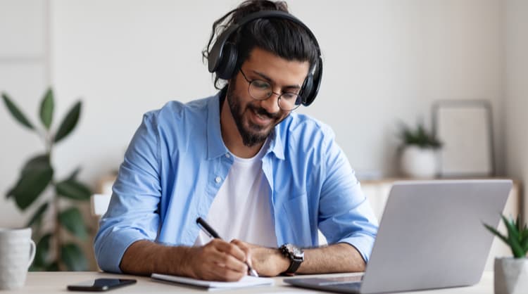 studying online concept