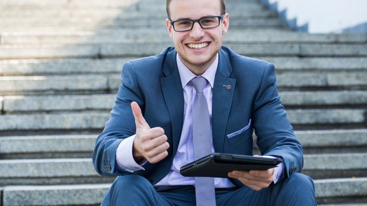 happy male employee