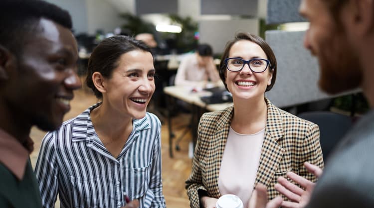 colleagues smiling